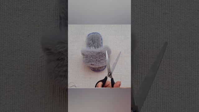 домашние тапочки с оформлением мехом
