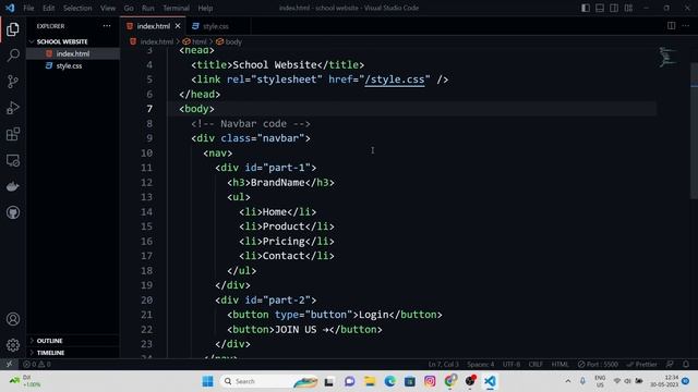 Navbar | A Static Modern Landing Page using HTML & CSS | Road map to Next JS | Part - 45 смотреть онлайн