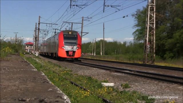 Скоростной поезд "Ласточка" ЭС2Г-010 смотреть онлайн