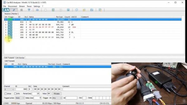 CANbus Gateway mode. Режим CAN шлюза на CAN-Hacker