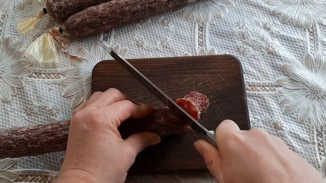 Сыровяленая, домашняя колбаса. смотреть онлайн
