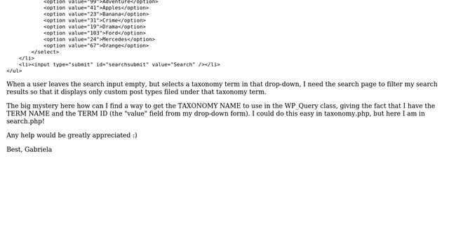 Wordpress: How to find taxonomy name using only taxonomy TERM ID (or taxonomy term name)? смотреть онлайн