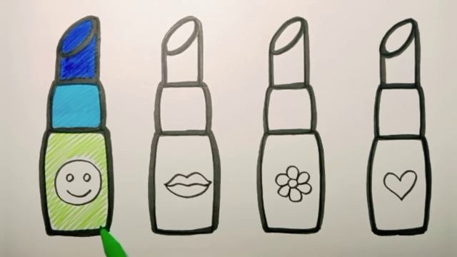 Lipstick Drawing Step by Step | Cute Lipstick Drawing for kids_ Kids Art #lipstick #makeup смотреть онлайн