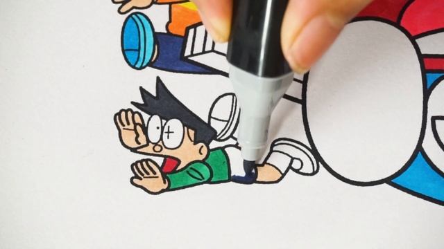 Coloring Doraemon Nobita's Chronicle Of The Moon Exploration Coloring Page World of Colors смотреть онлайн