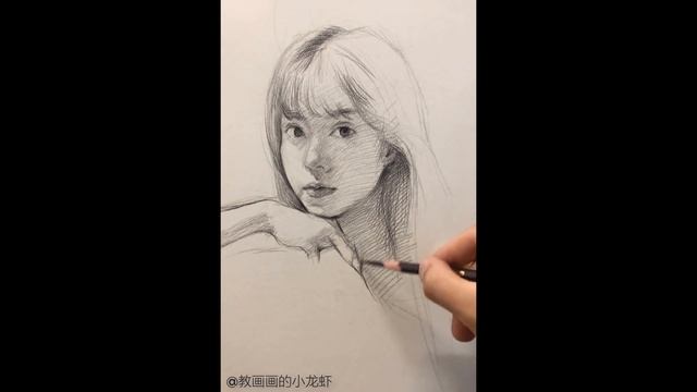 Sketch a portrait with skillful pencil technique смотреть онлайн