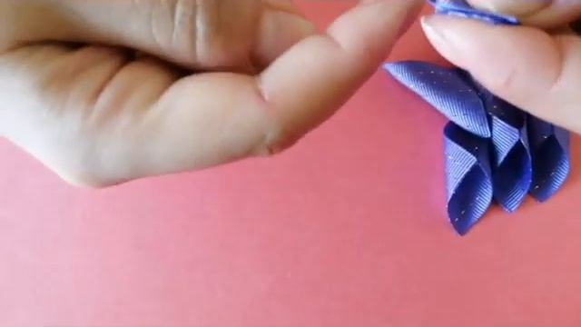 Бант в технике канзаши 🎀 (мастер-класс) смотреть онлайн