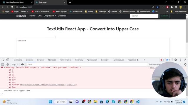 Project 1 : Understanding Handling Events in React Js #ep11 #reactjs смотреть онлайн