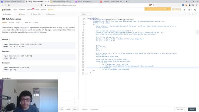 Terrible LeetCode in Kotlin: #739 Daily Temperatures смотреть онлайн