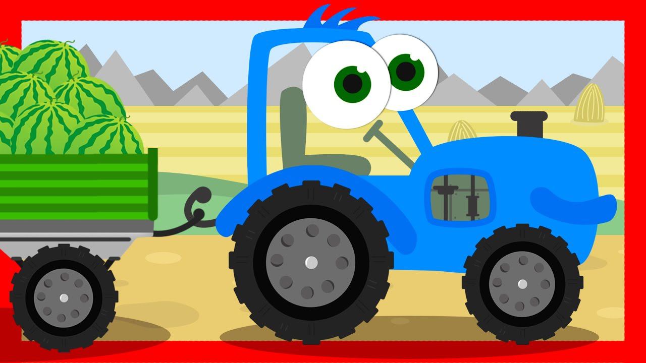 Маленькие Машинки - СИНИЙ ТРАКТОР собирает урожай смотреть онлайн