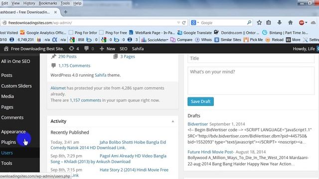 Video Tutorial How To add InfoLink JavaScript Code To WordPress Site смотреть онлайн