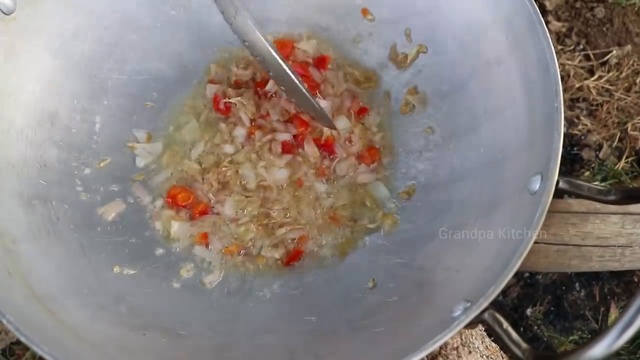 Pizza - Chicken Pizza - Chicken Pizza Cooking By Our Grandpa For 100 Orphan Kids