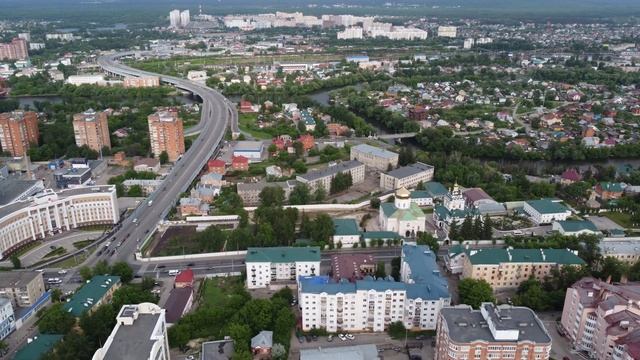 Пенза, пролет боком вдоль улицы Московской с видом на реку смотреть онлайн