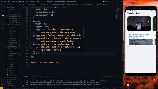 React Native News Feed App | Dark & Light Theme Project #1 смотреть онлайн