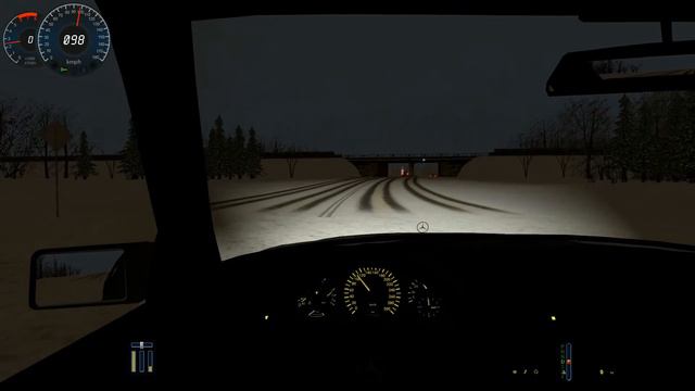 City Car Driving 1.3.3 Mercedes W124 SW Snow | Night Cruise [G27] смотреть онлайн