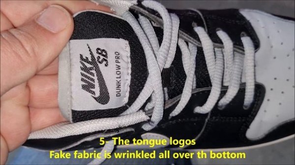 Nike SB Dunk low pro real vs fake. How to spot fake Nike SB dunk low pro trainers
