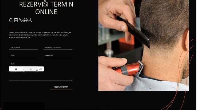 Make Online Appointment made in WORDPRESS for web site example for Barber смотреть онлайн