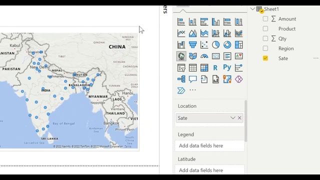 Power BI Map Chart - Create Report on MAP Chart | Power BI Tutorial for beginners смотреть онлайн