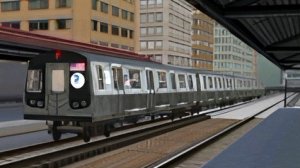 Поезд метро Нью-Йорка в зиму в Subway simulator 3D