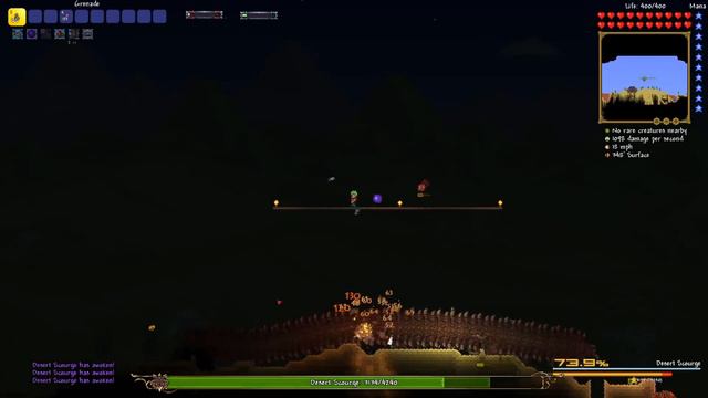 Terraria Calamity Mod Revengeance Desert Scourge Boss Fight смотреть онлайн