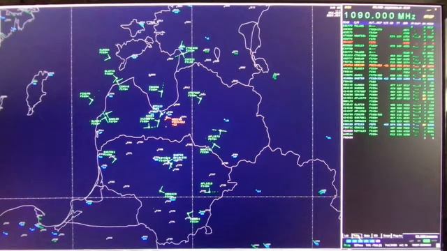 ADS-B. RTL1090 Scope. смотреть онлайн