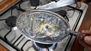 Отделяем серебро от алюминиевой пластины