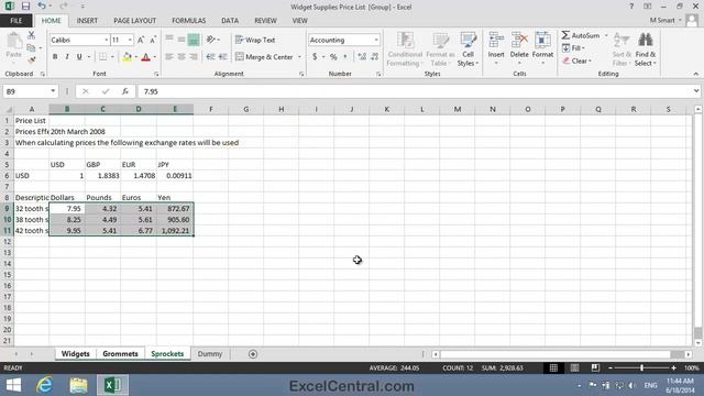 6-7: Select Multiple Worksheets to Create Excel 3-D Worksheet Groups смотреть онлайн