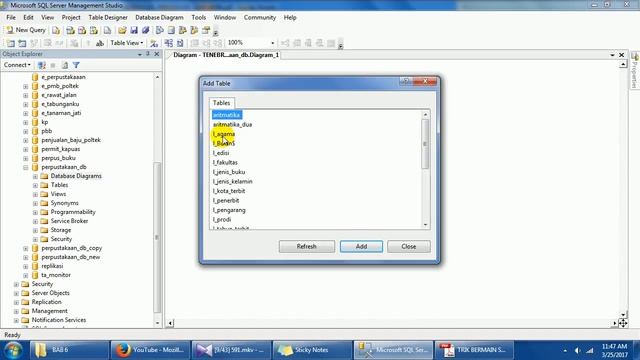 SQL SERVER    BAB 8 DATABASE DIAGRAM NORMALISASI