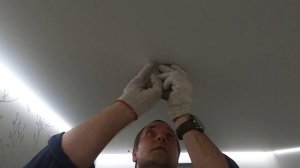 Как делать парящий натяжной потолок с встроенным треком