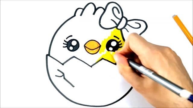 HOW TO DRAW A BABY CHICK EASY смотреть онлайн
