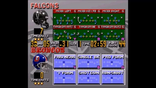 Madden NFL 95 (SNES)- Gameplay смотреть онлайн