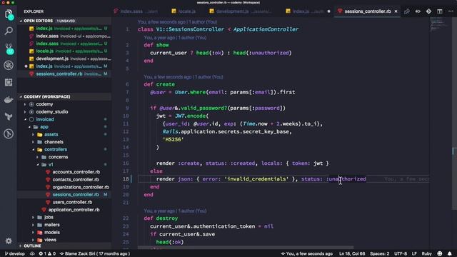 Rails API: Error Handling for Session Endpoint - [039] смотреть онлайн