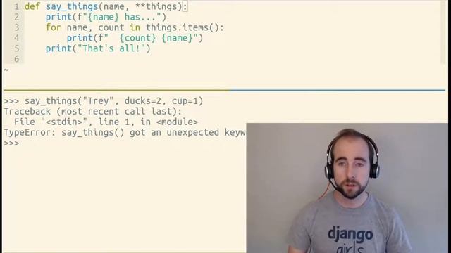 Accepting arbitrary keyword arguments in Python смотреть онлайн