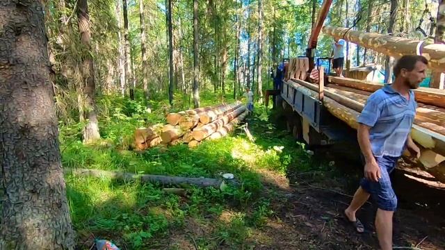 Баня в ЛЕСУ. Сруб завозим на участок..... смотреть онлайн