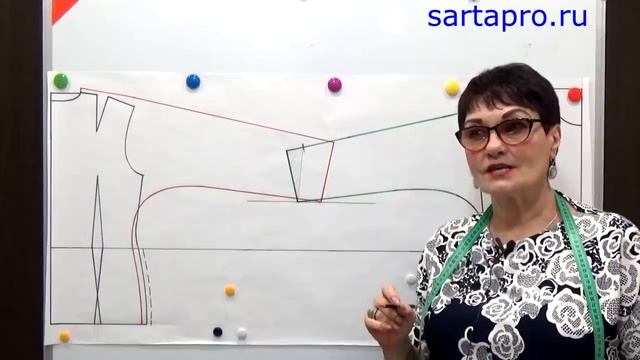 Как построить нагрудную вытачку в рукаве Летучая мышь смотреть онлайн