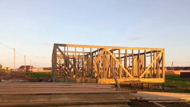 Каркасный дом поэтапно под крышу за 20 дней обзор