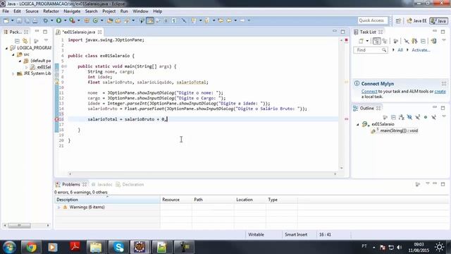 Curso de Java Para Iniciantes - Aula 030 - Exercícios Resolvidos - Cálculo de Salários смотреть онлайн