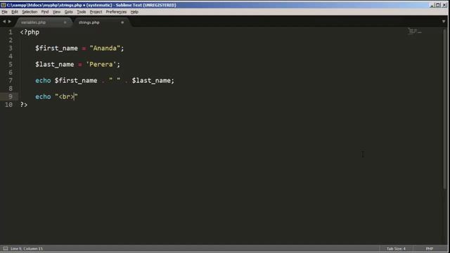 Strings - PHP with MySQL Tutorial in Sinhala - Part 4 смотреть онлайн