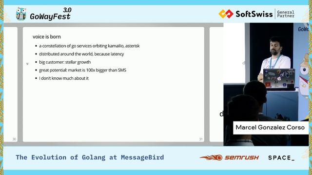The Evolution of Golang at MessageBird, Marcel Gonzalez Corso смотреть онлайн