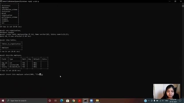 Database Management Systems-1 | SQL | Creating Tables, inserting and deleting values in the table. смотреть онлайн