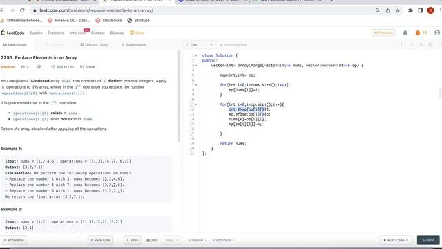 Leetcode 2295. Replace Elements in an Array | Hindi смотреть онлайн