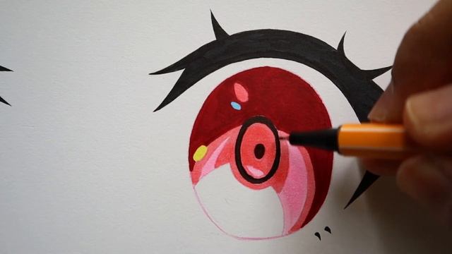HOW TO COLOR ANIME EYES WITH MARKERS - Easy Step by Step Tutorial for Beginners смотреть онлайн