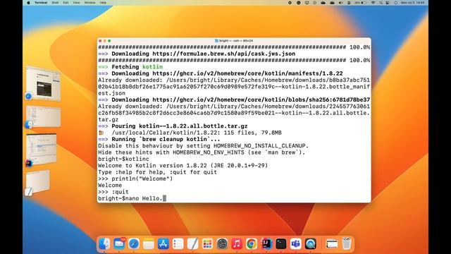 Using Kotlin from CLI on Mac смотреть онлайн