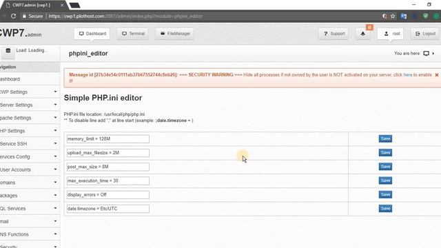 PHP info & configuration in CentOS Web Panel смотреть онлайн