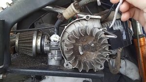 Регулировка зажигания на детском мотоцикле 2т.