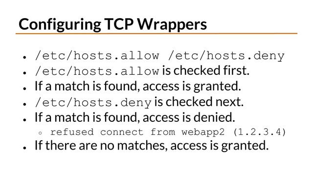 5.11 TCP Wrappers, Part I смотреть онлайн