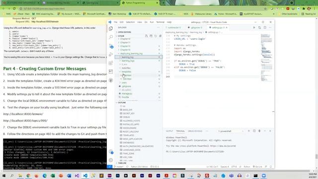 HandsOn9 Creating a superuser, changing the URL, Securing the Project and customizing errors смотреть онлайн