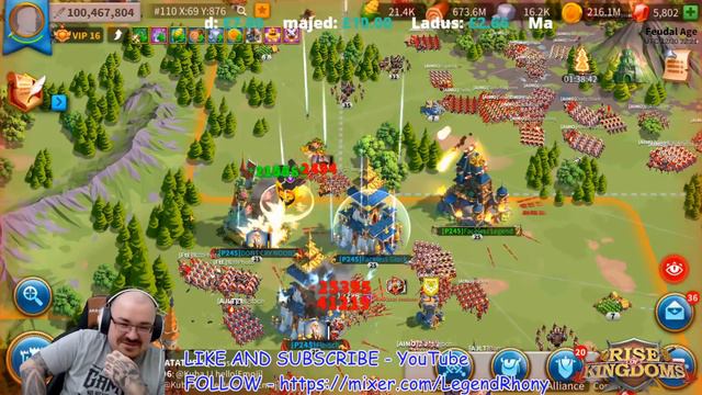 Rally on Legend Rhony! - Millions of dead troops! - many rallied city's - Rise of kingdoms смотреть онлайн