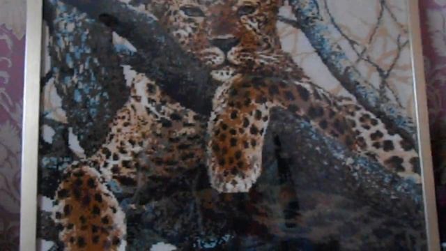 Леопард, Набор от Риолис, Готовая работа, смотреть онлайн