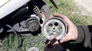 yamaha jog ремонт заднего вариатора (сцепления) замена запчастей аналогом