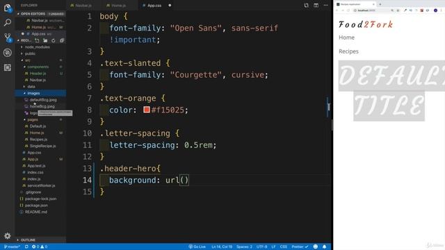 Create Food Recipe App using ReactJs with Ajax Search option - 10 - Header Component смотреть онлайн